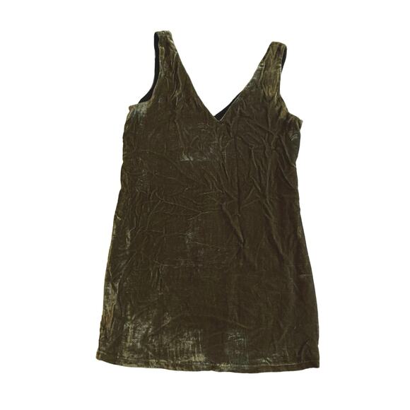 Melloday Velvet Green Mini Dress S - Picture 1 of 6